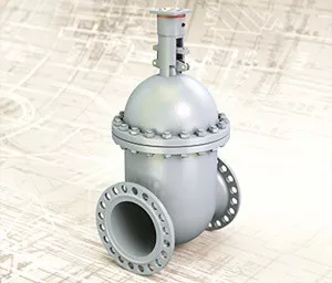 Задвижка клиновая 30лс976нж САЗ ХЛ Ду100 Ру63 фланцевая под электропривод