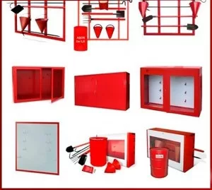 Щит пожарный закрытый металлический с окнами 1300x1000x300