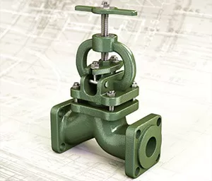 Клапан запорный КЗФЭ 15нж922нж Ду150 Ру40 с приводом ST 2